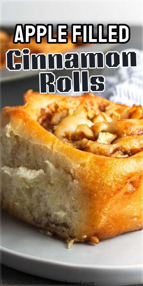 These soft and gooey Cinnamon Apple Rolls are filled with a delicious 
cinnamon-apple filling and topped with a brown sugar glaze. They're the 
perfect breakfast treat, or a decadent dessert. The fresh smell of cinnamon rolls baking in the oven is intoxicating. 
And when those rolls are filled with sweet, juicy apples, it's even 
better. Apple cinnamon rolls are the perfect fall treat, and they're 
easy to make at home. Cinnamon Apple Rolls, Fall Cinnamon Rolls, Filled Cinnamon Rolls, Apple Rolls, Rolls Baking, Pumpkin Spice Waffles, Pecan Cinnamon Rolls, Apple Cinnamon Rolls, Cinnamon Roll Dough