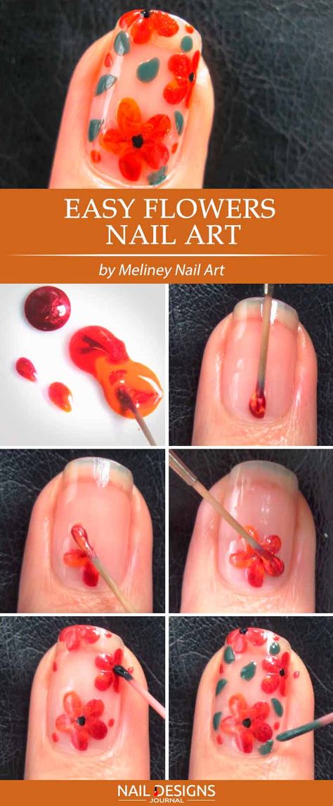 Nail Designs Diy, Nail Designs Easy Diy, Easy Nail Designs, Flower Nail Designs, Nail Art Designs Diy, Super Nails, Flower Nail, Diy Nail Designs, Trendy Nail Art