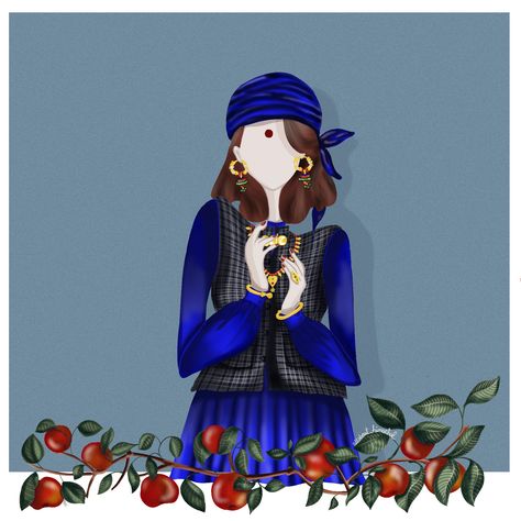 Himachali Culture, Folk Illustration, Apple Season, Everyday Fashion Outfits, People Illustration, Sketch Painting, Mini Canvas, Everyday Fashion, Color Palette