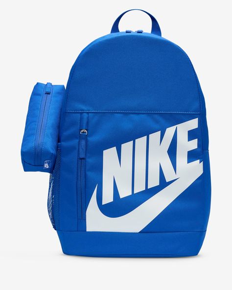 Nike Elemental Kids' Backpack (20L). Nike.com Blue Nike Backpack, Nike School Backpacks, Sneaker Ads, Nike Backpack, Nike Bags, Kids Backpack, Presents For Kids, Blue Nike, Carrier Bag