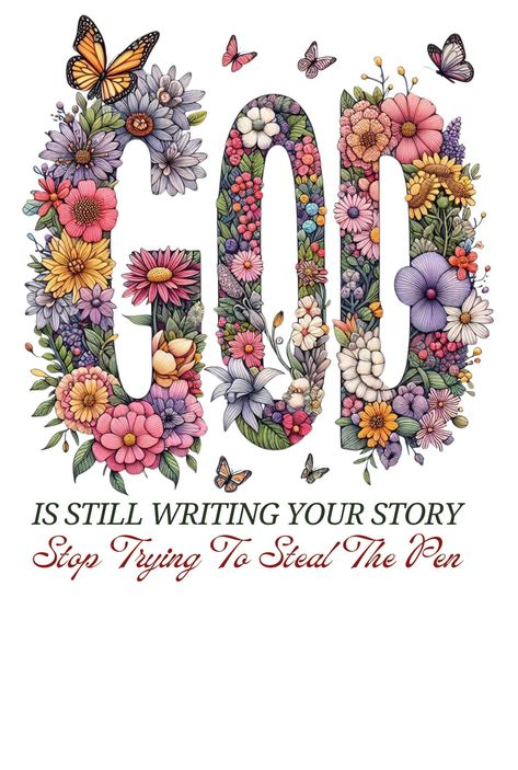 When life gets difficult, remember God is in control and He knows how your story ends. Think On These Things Scripture, God Is Still Writing Your Story, God Be With You, Jesus Aesthetic Quotes, God Inspirational Quotes, Gods Encouragement, Health Prayer, Scripture Crafts, Best Christian Quotes