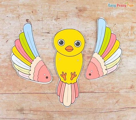 Bag Puppet, Animal Crafts For Kids, Bird Crafts, Belek, Paper Crafts Origami, Paper Crafts For Kids, Childrens Crafts, Paper Crafts Diy Kids, Origami Crafts