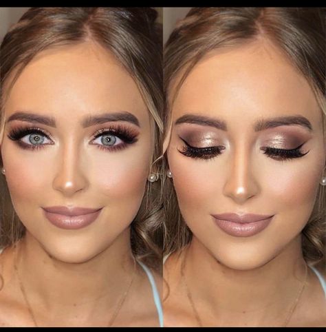 Bronze Eye Makeup Wedding, Maternity Make Up Ideas, Hair And Make Up For Maternity Photos, February Wedding Makeup, Boho Beach Wedding Makeup, Bridal Makeup Bold Eyes, Wedding Makeup Looks For Bride Green Eyes, Western Bride Makeup Looks, Bridal Make Up Smokey Eyes