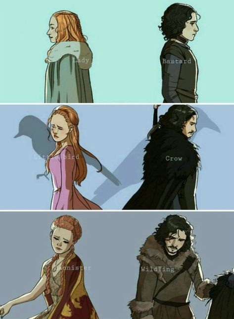 (1/3) Jon and Sansa have spent most of their journey surrounded by strangers, until now. Jon Snow X Sansa Stark, Jon X Sansa, Sansa Stark Drawing, Jon Snow And Sansa Stark, Jon And Sansa, Sansa Stark Jon Snow, Jon Snow Art, Game Of Thrones Drawings, Dessin Game Of Thrones