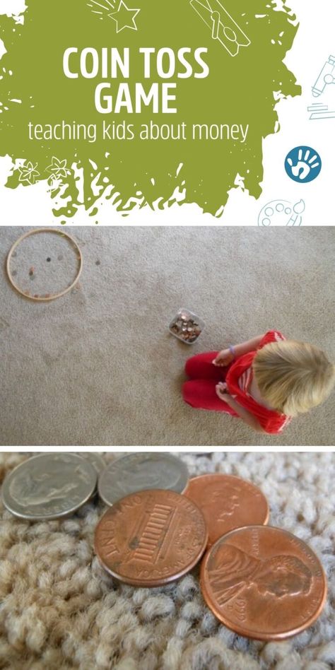 How Do You Begin Teaching Kids About Money? The Coin Toss Game! Coin Toss, Coin Games, Toss Game, About Money, Summer School, Coin Collecting, Fun Games, Teaching Kids, Games For Kids