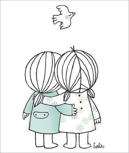 Friends Illustration, Drawings Of Friends, Pola Sulam, 수채화 그림, Simple Doodles, Doodle Drawings, Art And Illustration, Art Drawings Simple, Cute Doodles