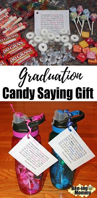 last minute Graduation candy saying water bottle gift Graduation Bags Ideas, Senior Candy Gifts, Grad Party Favors Ideas Gift Bags, Graduation Candy Sayings, Graduation Candy Gift Ideas, Cheap Graduation Gifts For High School, Grade 5 Graduation Ideas, Graduation Cash Gift Ideas, Graduation Gift Bag Ideas