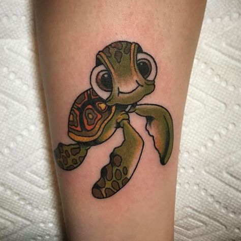 Crush Turtle Tattoo, Finding Nemo Turtle Tattoo, Squirt Turtle Tattoo, Squirt Tattoo Finding Nemo, Finding Nemo Tattoo, Henna For Boys, Nemo Characters, Fake Skin Tattoo, Finding Nemo Characters