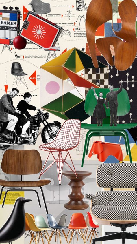 Eames #eames #midcenturymodern Eames Bedroom, Mid Century Modern Moodboard, Eames Interior, Eames House Interior, Maximalism Interior Design, Bauhaus Interior Design, Maximalism Interior, Eames Furniture, Mid Century Modern Apartment