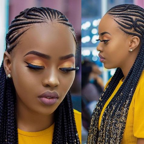 Front Lines Back Braids, Abuja Lines, Cornrow Raster Hairstyle, Abuja Lines Hairstyles Braids Latest, Pencil Hairstyles Braids 2023, Nairobi Lines Hairstyle, Ghanian Lines Hairstyles Latest In Kenya, Ghana Braid Styles Cornrows, Conrows Lines And Braids 2023