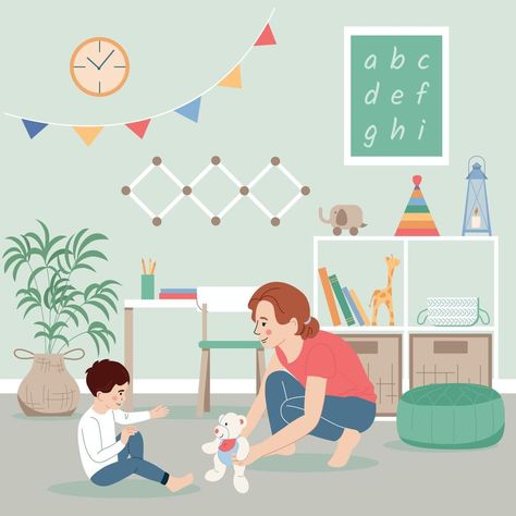 Child Psychologist Flat Concept Child Psychologist Aesthetic, Psychologist Room, Psychologist Aesthetic, Child Psychologist, Family Illustration, Wedding People, 2025 Vision, Cityscape Photos, Logo Banners