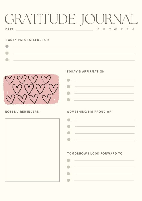 5 Minute Gratitude Journal Prompts- Morning and evening prompts to use whenever you need a mindful moment Morning Journal Template, 5 Minute Journal Writing Prompts, Gratitude Journal Aesthetic, Evening Prompts, Cute Journal Pages, 5 Minute Gratitude Journal, Gratitude Journal Ideas, Bullet Journal Topics, Ipad Templates