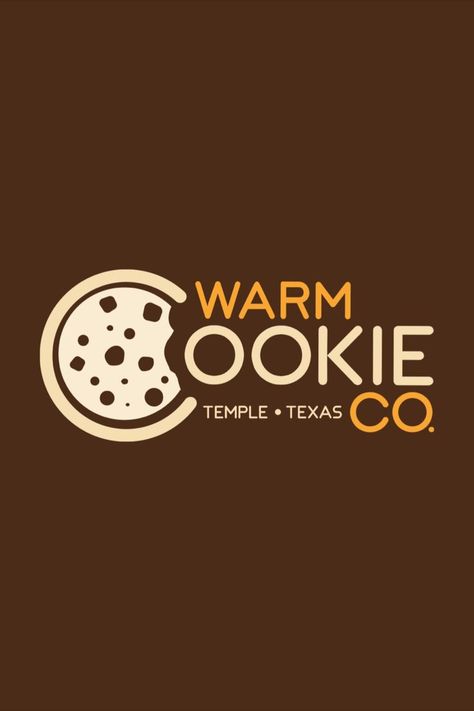 Warm Cookie Co. Logo Design in Temple TX. Design by Ciaburri Brand. Cookie Shop Logo, Graphic Designer Studio, Cookie Shop, Cafe Logo Design, Cookies Branding, Baking Logo, Logo Branding Design, Cookie Business, Cookie Company