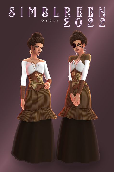 ⚙️ Simblreen 2022 ✨🌙 | oydis on Patreon Steampunk Cc Sims 4, Sims 4 Eyepatch, Sims 4 Cc Steampunk, Sims 4 Steampunk Cc, Los Sims 4 Mods, Sims 4 Decades Challenge, Cc Shopping, Dress Everyday, Sims Medieval