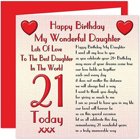 Happy 21st Birthday Daughter Poem Jumbo Fridge Magnet Ideal Birthday Keepsake Gift M13: Amazon.co.uk: Kitchen & Home Happy 25 Birthday Daughter, Happy 25th Birthday Quotes, Happy 21st Birthday Daughter, 21st Birthday Messages, 25th Birthday Quotes, 25th Birthday Wishes, Birthday Message For Daughter, Happy 45 Birthday, 21st Birthday Quotes