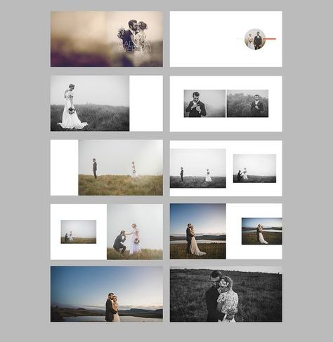 Photo Book Layout Design, Photography Album Design, Photo Book Layout, Layout Editoriale, Photo Book Design, Wedding Album Design Layout, Wedding Photo Album Layout, Album Design Layout, Photo Book Template