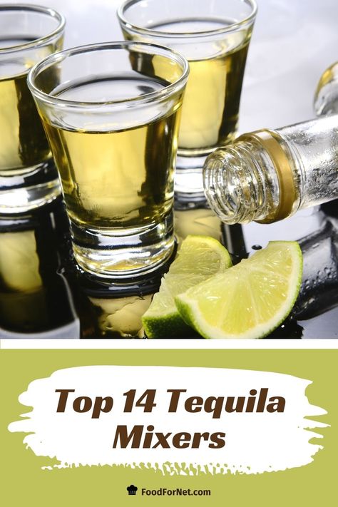 Top 14 Tequila Mixers That Are Easy And Taste Fantastic | Food For Net Tequila Mixers, Tequila Drinks Easy, Tequila Tasting, Best Tequila, Tequila Drinks, Unique Cocktails, Cocktail Drinks Recipes, Tequila Cocktails, 2 Ingredients