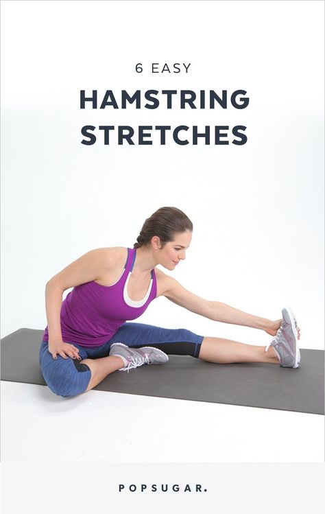 Lengthen and loosen your tight hamstrings with these easy stretches. Skating Stretches, Uneven Hips, Best Hamstring Stretches, Stretches For Tight Hamstrings, Stretching Poses, Pilates Flexibility, Stretches For Legs, Hamstring Stretches, Ballet Body