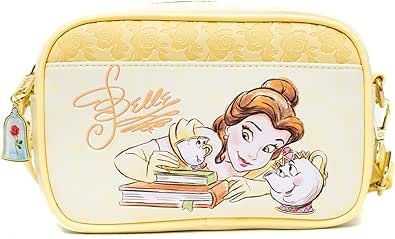 Disney Vegan Leather Crossbody Sling Bag with Adjustable Straps, Beauty and the Beast Belle Chip Mrs Potts and Beast Pose Disney Makeup Bag, Disney Fits, Beauty And The Beast Belle, Mrs Potts, Disney Princess Belle, Disney Bounding, Disney Handbags, Belle Disney, Barbie Stuff