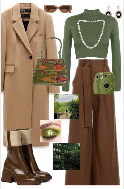 cottagecore outfit Cottagecore Outfits Pants, Cottagecore Work Outfit, Cottagecore Pants Outfit, Cottagecore Corporate, Corporate Cottagecore, Cottagecore Outfit Winter, Fall Cottagecore Outfits, Winter Cottagecore Outfit, Green Jumper Outfit