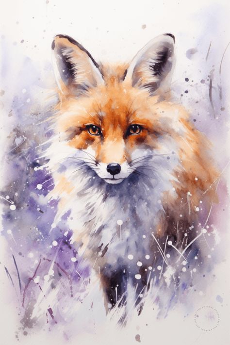 "Snow Scenes" let your mind relax and unwind 😌 This makes it even easier for you to escape the stress of daily life and find peace of mind ☃️ Treat yourself to a little bit of peace and relaxation with a beautiful watercolor today 🏕️ Snow Fox Art, Mind Relaxation, Arctic Fox, Fox Art, Snow Scenes, Find Peace, Beautiful Watercolor, Digital World, Wildlife Art