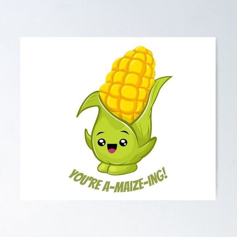 Funny Corn Puns Posters for Sale | Redbubble Corn Puns, Corny Puns, Cute Puns, Posters For Sale, Funny Photography, Funny Puns, Journal Gift, Affordable Wall Art, Blank Walls