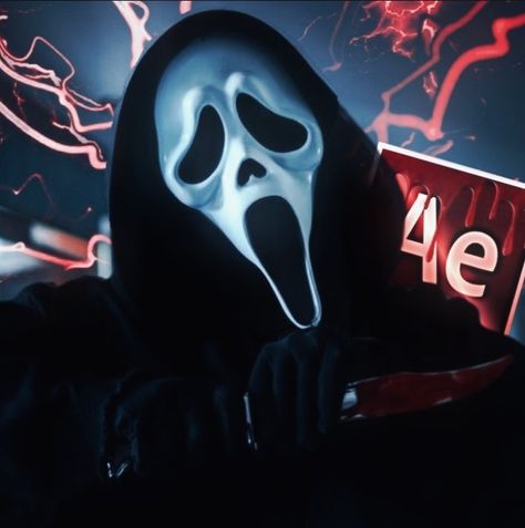 Ghost face, scream, AE, pfp Pfp For Editors, Ae Pfp, Mtv Scream, Sidney Prescott, Brandon James, Billy Loomis, Scream Franchise, Sana Jihyo, Scream Movie