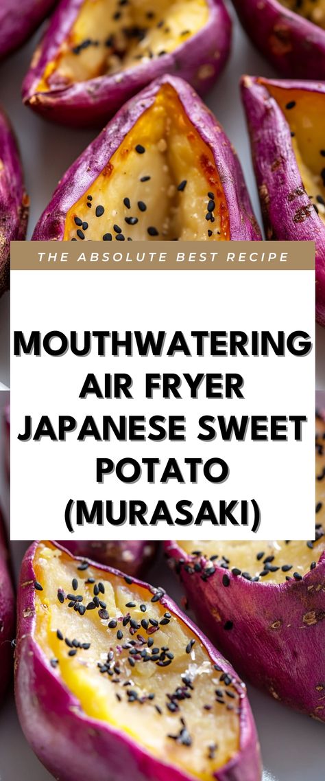 Image for Mouthwatering Air Fryer Japanese Sweet Potato (Murasaki) Air Fryer Japanese Sweet Potatoes, Murasaki Potato Recipe, Murasaki Sweet Potatoes Recipes, Vegan Japanese Sweet Potato Recipes, Murasaki Sweet Potato, Japanese Purple Sweet Potato Recipe, Murasaki Sweet Potato Recipe, Japanese Sides, Japanese Sweet Potato Recipe