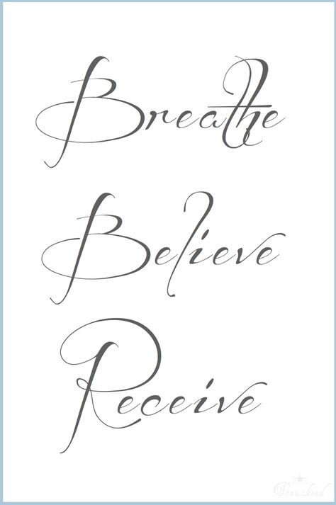 breathe believe receive  venuskind Meaning Tattoos, Believe Tattoos, Tattoos Aesthetic, Romantic Tattoo, Guys Tattoos, Tattoos Arm, Meaningful Tattoo Quotes, Women Tattoos, Aesthetic Tattoos