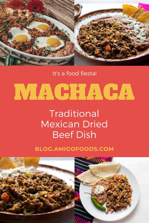 If the instructions to make a machaca look a bit too extensive, these are relatively easy to make. Moreover, they have longer shelf lives. As a result, machacas are found readily available in several supermarkets and ethnic groceries. If you do not have the patience or time to cook the beef dish, the premade, store-bought machacas are solid substitutes. #mexicanfood #mexico #machaca #amigofoods #recipe Mexican Machaca Recipe, Machaca Burrito Recipe, Machaca Beef, Machaca Recipe, Shredded Beef Recipes, Dried Beef, Mexican Beef, Mexican Dish, Burritos Recipe