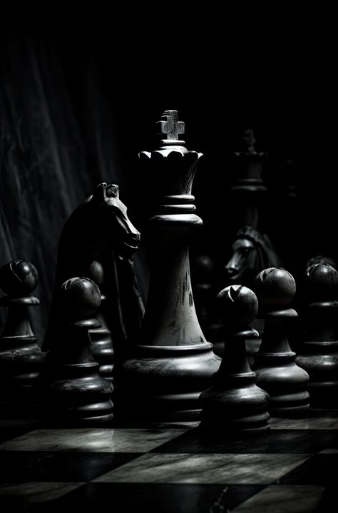 Black Chess Aesthetic, Chess Wallpaper Aesthetic, Chess Black And White, Chess Photo, Chess Wallpaper, Chess Aesthetic, Hero Banner, Mafia Wallpaper, Chess Quotes