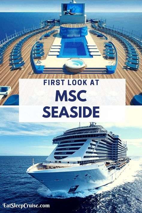 First Look at MSC Seaside Msc Seaside, Celebrity Reflection, Best Cruise Ships, Ship Cruise, Honeymoon Cruise, Summer Vacation Destinations, Inspirational Board, Cruise Europe, Cruise Planning