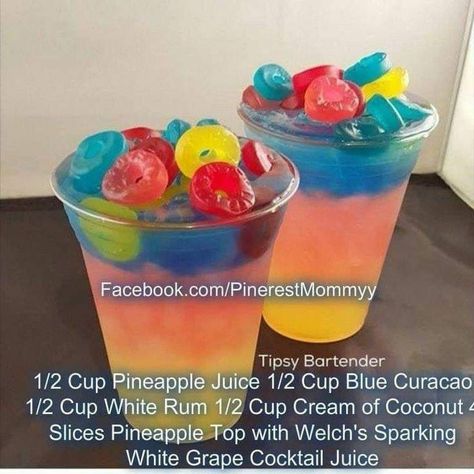 Candy Mixed Drinks Alcoholic, Alcholic Drinks, Candy Drinks, Tipsy Bartender, Mixed Drinks Alcohol, Yummy Alcoholic Drinks, Liquor Drinks, Boozy Drinks, Mixed Drinks Recipes