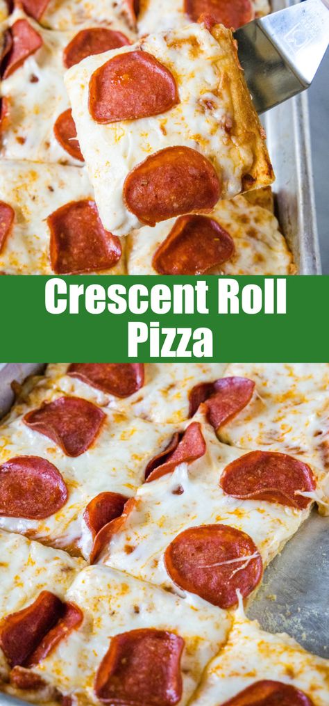 Crescent Roll Pizza Casserole, Crescent Roll Pizzas, Crescent Dough Pizza, Croissant Pizza Crust, Crescent Dough Sheet Pizza, Pizza Made With Biscuits, Cresants Roll Recipes Dinner, Pillsbury Crescent Pizza, Pizza Using Crescent Rolls