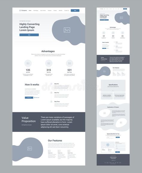 Landing Page Wireframe, Website Styles, Website Layout Template, Webpage Design Layout, Website Moodboard, Wireframe Template, Wireframe Website, Ui Website, Website Design Inspiration Layout