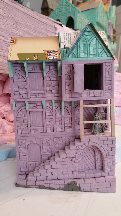 The Stonecutters Guild, rehabbing the Cavern before the roof goes on. I... Dungeons And Dragons Terrain, Dnd Cardboard, Mordheim Table, Mordheim Board, Frostgrave Terrain, Cardboard Terrain, Dnd Crafting, Dnd Props, Dnd Room