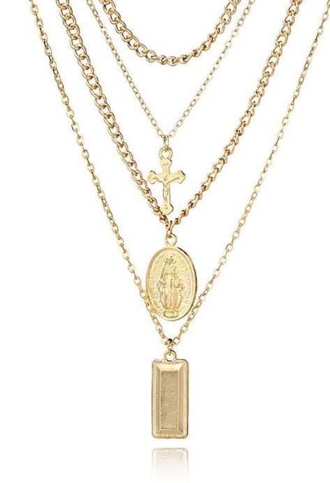 2023 Buy Cross Portrait Necklace under US$6 in Necklaces Online Store. Free Shipping with US$69+. Check reviews and buy it today. Color: Golden Size: One Size Composition: Metal Length: 11.8-18.1inch/30-46cm Style: Casual+Boho #backtoschool #backtoschooloutfits #firstdayofschooloutfit #streetstyle #outfits #ootd #trendyoutfits #fashionista #casualoutfits #cottagecore Trendy Scarves, Portrait Necklace, Necklace Chain Types, Multi Layer Necklace, Cross Chain, Sparkle Jewelry, Layered Chains, Cross Patterns, Necklace Online