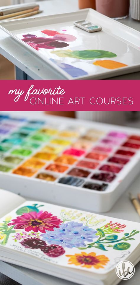 My Favorite Online Art Courses #art #courses #education #artist #oilpainting #watercolor #sketchbook #onlineartists #class #teaching Online Art Courses, Youtube Artists, Inspired By Charm, Online Art Classes, Watercolor Sketchbook, Art Courses, Learn Art, Art How, Painting Lessons