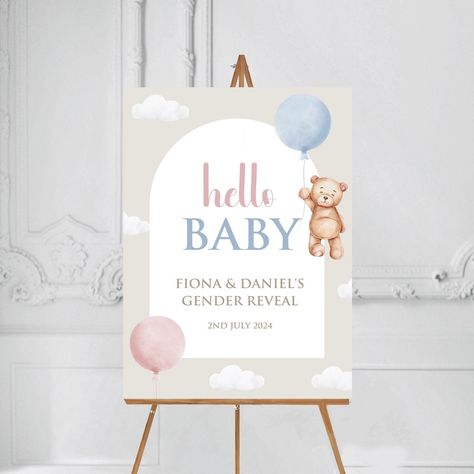 Gender Reveal Party Welcome Sign, gender Sign Welcome to Baby gender Sign print poster Large Welcome Sign, Foamboard Teddy Bear Pink Blue by LacunaDesignOnline on Etsy Large Welcome Sign, Gender Signs, Teddy Bear Pink, Blue Teddy Bear, Party Welcome Sign, Bear Pink, Teddy Bear Baby Shower, Stylish Wall Art, Baby Bear Baby Shower