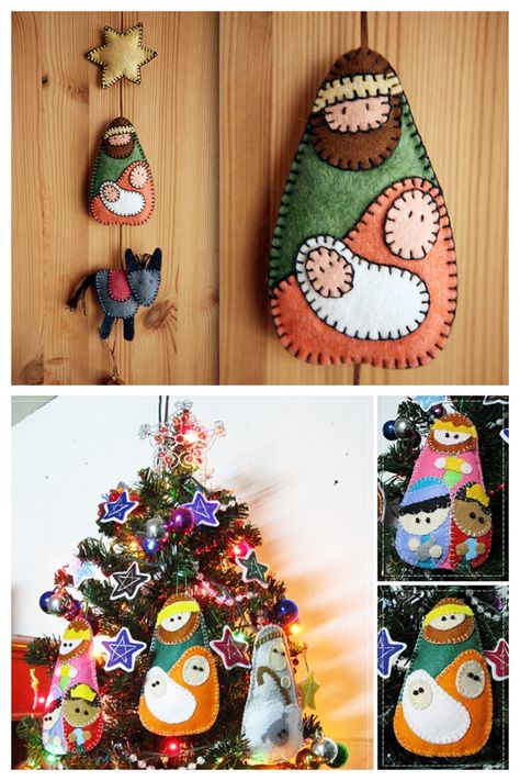 Felt Christmas Ornament Free Sewing Patterns | Fabric Art DIY Felt Christmas Ornament Patterns Free, Free Felt Christmas Decoration Patterns, Fleece Ornaments Diy, Felt Crafts Christmas Sewing Patterns, Christmas Felt Patterns Free, Free Patterns For Felt Christmas Ornaments Templates, Sew Ornaments Christmas, Free Felt Ornaments Patterns, Simple Felt Ornaments Diy