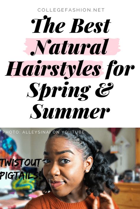 Natural hairstyles for summer and spring - the best natural styles to keep your hair protected and cute in warm weather Summer Hairstyles For Natural Hair Black Women Protective Styles, Spring Natural Hairstyles, Natural Summer Hairstyles Black Women, Natural Hairstyles For Summer, Black Women Summer Hairstyles, Short Hair Transformation, Hairstyle For Short Hair, Black Women Braids, Hairstyle For Short