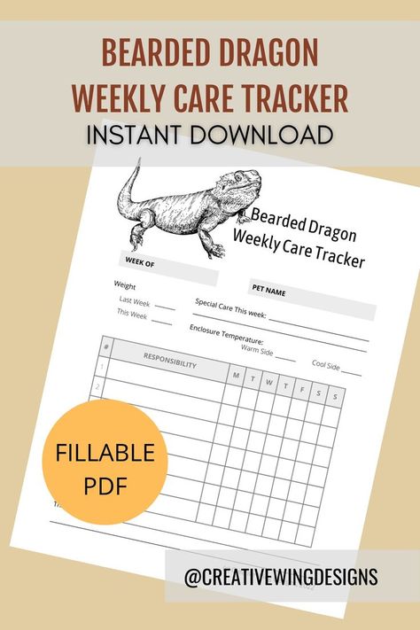 Bearded Dragon Feeding, Reptile Care, Bearded Dragon Care, Copy Paper, Chore Chart, Bearded Dragon, Dry Erase Markers, Planner Inserts, Pet Names