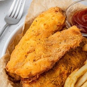 Air Fryer Beer Battered Fish - allairfryerrecipes.com Fish Air Fryer, Batter For Fish, Cooking Fish, Beer Battered Fish, Beer Battered, Battered Fish, How To Cook Fish, Air Fryer Dinner Recipes, Beer Batter