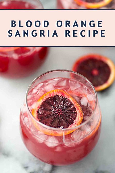 Orange Sangria Recipes, Spring Cocktail Recipes, Blood Orange Sangria, Orange Sangria, Spring Cocktail, Spring Cocktails Recipes, Sangria Recipe, Spring Cocktails, Refreshing Food