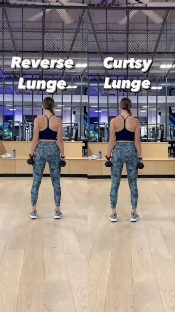 ALEX | All Things Fitness on Instagram: "CURTSY Lunge vs REVERSE Lunge ✨ Curtsy Lunge 👉🏼 the aim of the curtsy lunges is to increase the stretch of the glutes in that lengthened position. It’s a great exercise for the glute max AND medius and when done correctly. (See my reel form March 9th on do’s and don’ts for these!) ✅ Shift weight onto one leg and swing other leg behind your grounded leg ✅ Bend knee slightly, plant ball of rear foot on ground so heel is facing away from body and lower kne Curtsy Lunges Muscles Worked, Curtsey Lunge, Curtsy Lunges, Lower Workout, Bend Knee, Gluteus Medius, Gym Tips, Reverse Lunges, March 9th