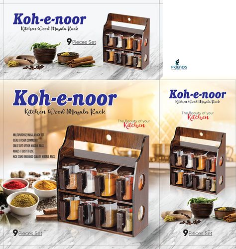 Kitchen Masala Rack Packing Design Packing Design, Graphic Design Advertising, Wood Kitchen, Design Advertising, Adobe Illustrator, Great Gifts, Packaging, Graphic Design, Design