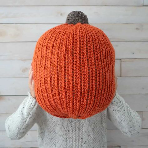 Spread the loveGiant Crochet Pumpkin Pattern- Crochet your way into fall with this Giant Pumpkin pattern, perfect for adding a bold, cozy touch to your seasonal decor! Ready to crochet your way into fall with a project that’s larger than life? This Giant Crochet Pumpkin pattern is here to give your seasonal decor a bold... Holiday Knitting Patterns, Giant Crochet, Bernat Softee Chunky Yarn, Fall Knitting Patterns, Giant Pumpkin, Pumpkin Topiary, Fall Knitting, Pumpkin Hat, Beginner Knitting Patterns