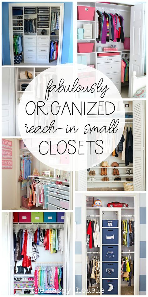 Organized Closet, Closet Organization Ideas, Reach In Closet, Kids Closet Organization, Small Closets, Closet Organization Diy, Organisation Hacks, Small Closet Organization, Small Closet