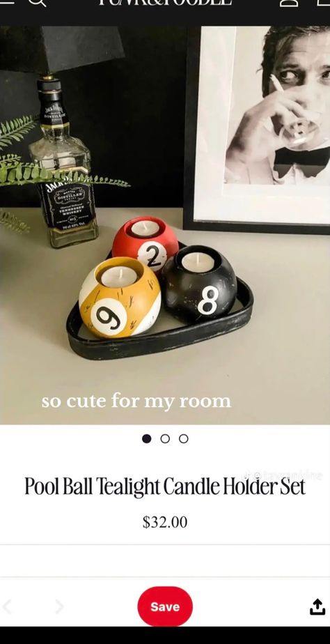 Dream Wishlist, Ball Candles, Pool Ball, Clay Diy Projects, Ceramic Ideas, 8 Ball, Candle Holder Set, Cozy Room, Big Girl