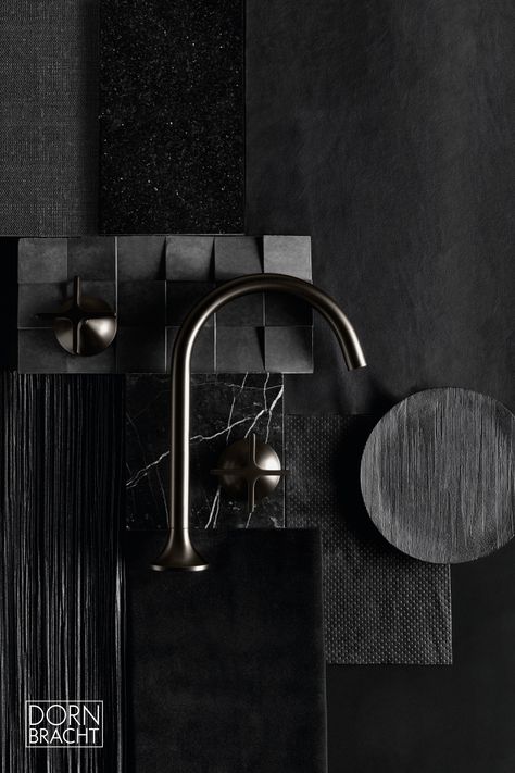 Dornbracht's exquisite Dark Platinum matte finish elevates our luxury bath fixtures to the next level. #Dornbracht #VAIA #bathroom Texture Palette, Bathroom Furniture Design, Wooden Floorboards, Bad Inspiration, Faucet Design, Contemporary Bathrooms, Minimalist Architecture, Elegant Bathroom, Luxury Bath